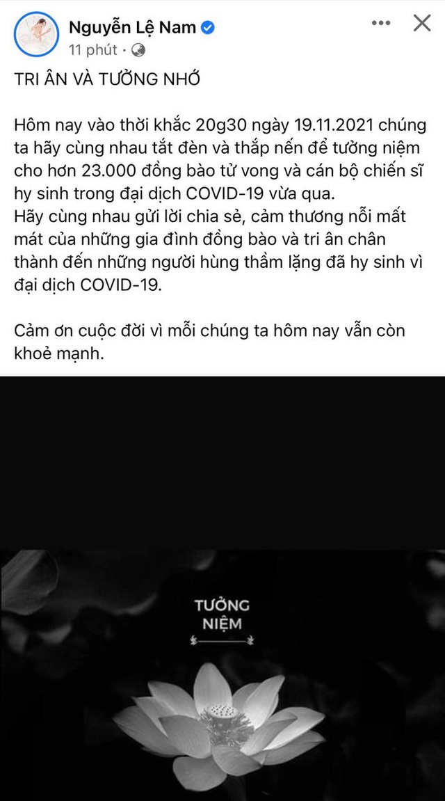  Khánh Vân xúc động viết tâm thư dài, dàn sao Việt hướng về lễ tưởng niệm hơn 23.000 đồng bào mất do Covid-19  - Ảnh 6.