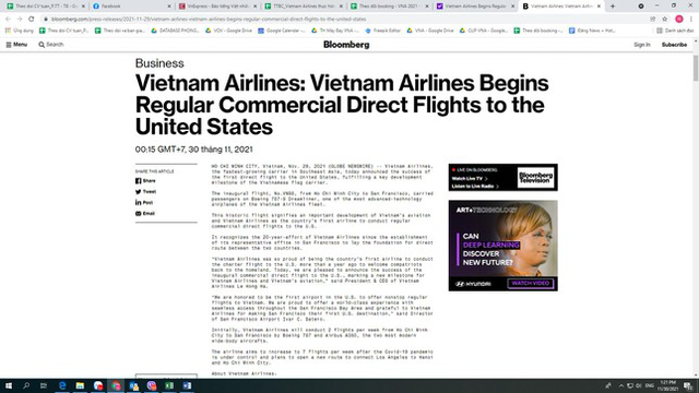 Báo chí quốc tế rầm rộ với chuyến thường lệ đầu tiên của Việt Nam đến Mỹ - Ảnh 1.