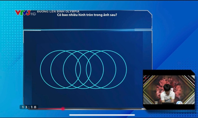 Câu hỏi Olympia dễ như cho của học sinh lớp 1, nhưng vẫn có thí sinh trả lời sai: Có bao nhiêu hình tròn trong ảnh? - Ảnh 1.