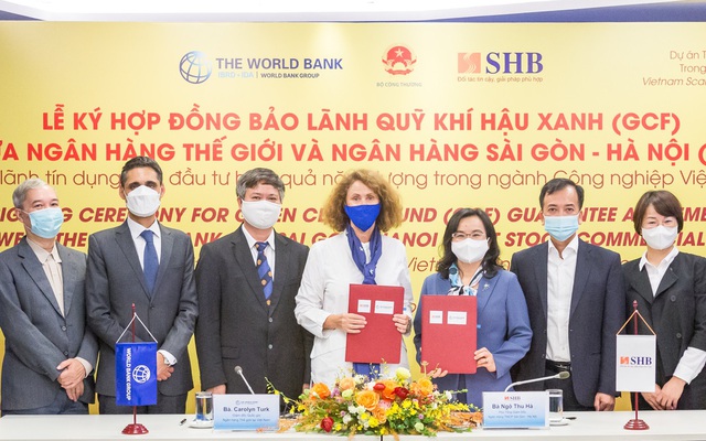 WB và SHB ký hợp đồng bảo lãnh Quỹ Khí hậu Xanh trong khuôn khổ Dự án Thúc đẩy tiết kiệm năng lượng trong các ngành Công nghiệp Việt Nam