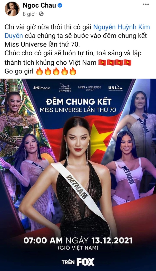 Cả Vbiz hướng về Kim Duyên trong đêm chung kết Miss Universe: HHen Niê mất ngủ, Thuỳ Tiên, Lệ Hằng gửi lời động viên - Ảnh 5.