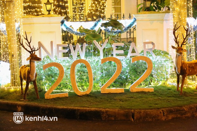 Ảnh: Khu nhà giàu Sài Gòn trang hoàng rực rỡ cho những căn biệt thự triệu USD để đón Noel và năm mới 2022 - Ảnh 3.
