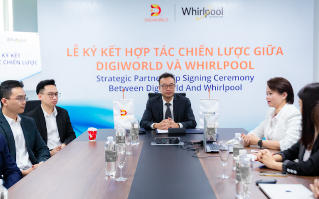 Digiworld (DGW) ký kết chiến lược với Whirlpool, chính thức khai thác thị trường thiết bị gia dụng hàng tỷ USD