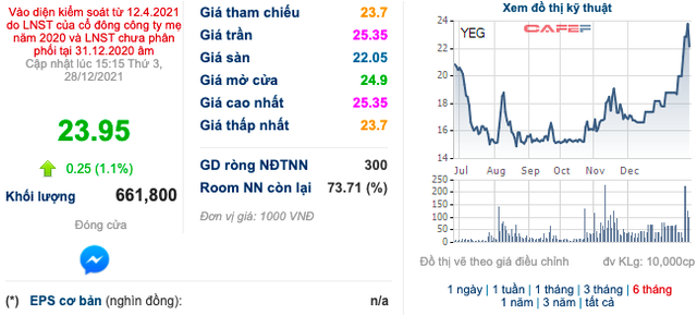 Hậu cắt lỗ của ái nữ nhà Tân Hiệp Phát, cổ phiếu YEG bật tăng 60% sau chưa đầu 1 tháng trước những diễn biến mới - Ảnh 1.