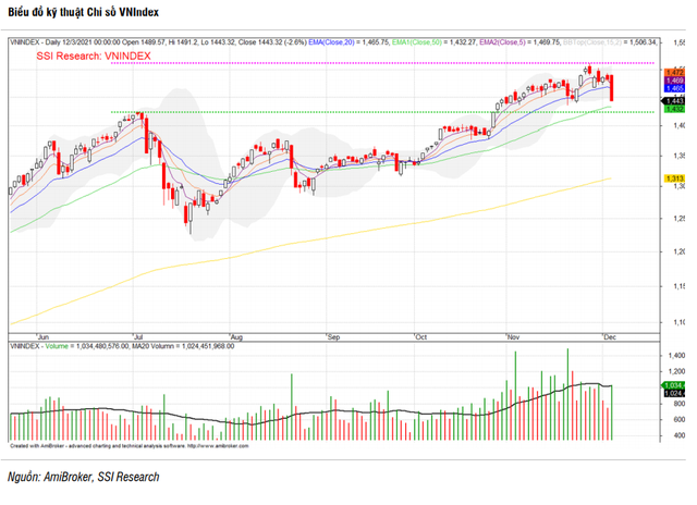 SSI Research: VN-Index có thể giảm theo quán tính về 1.423 điểm trước khi hồi phục về đỉnh cũ trong tháng 12, rủi ro Omicron là cơ hội tích lũy cổ phiếu dài hạn - Ảnh 2.