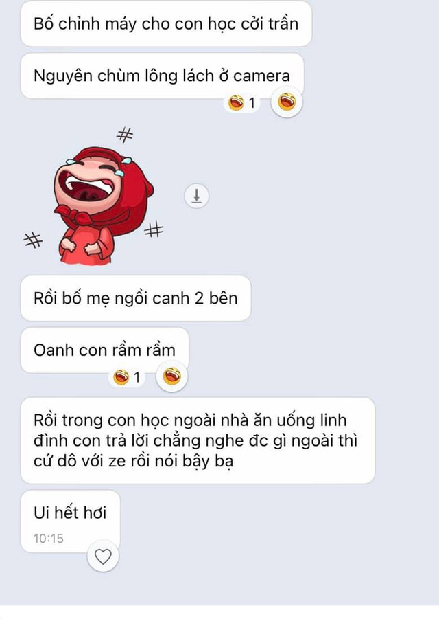 Chùm ảnh cười ra nước mắt khi học sinh học online: Trèo hẳn lên bàn để giơ tay mà cô giáo không gọi, đang cắm dở nồi cơm thì thầy điểm danh - Ảnh 2.