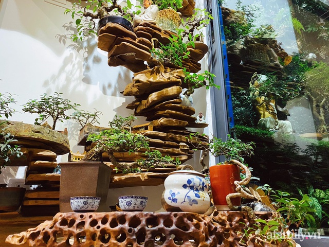 Căn hộ 56m² ấm nồng sắc xuân với cả trăm cây bonsai và hoa ngập tràn ở Hà Nội - Ảnh 11.