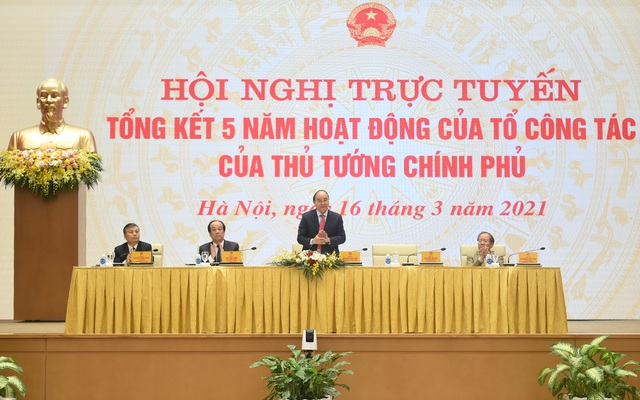 Thủ tướng chủ trì Hội nghị trực tuyến tổng kết 5 năm Tổ công tác