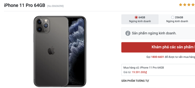 iPhone 11 Pro, Pro Max tuyệt chủng trên thị trường chính ngạch tại Việt Nam - Ảnh 1.