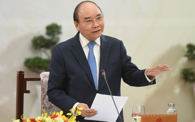 Thủ tướng Nguyễn Xuân Phúc: Đến 2045, sẽ xuất hiện các tập đoàn khổng lồ mang tên Việt Nam. Ảnh: VGP/Quang Hiếu