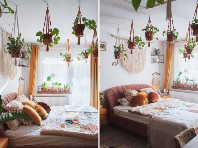 Biến căn hộ 32m2 trở thành không gian sống lý tưởng với nhiều cây xanh: Thay tông màu đen trắng thành nâu và vàng mù tạt - Ảnh 3. Biến căn hộ 32m2 trở thành không gian sống lý tưởng với nhiều cây xanh: Thay tông màu đen trắng thành nâu và vàng mù tạt - Ảnh 3.
