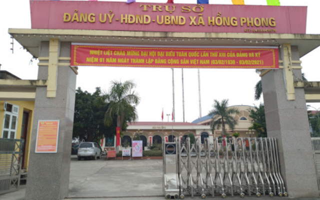Trụ sở UBND xã Hồng Phong. Ảnh: Hữu Quân