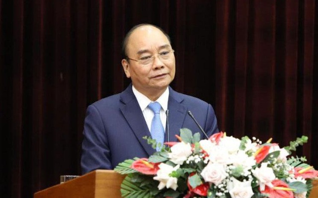 Chủ tịch nước Nguyễn Xuân Phúc phát biểu tại buổi làm việc. Ảnh: N.P