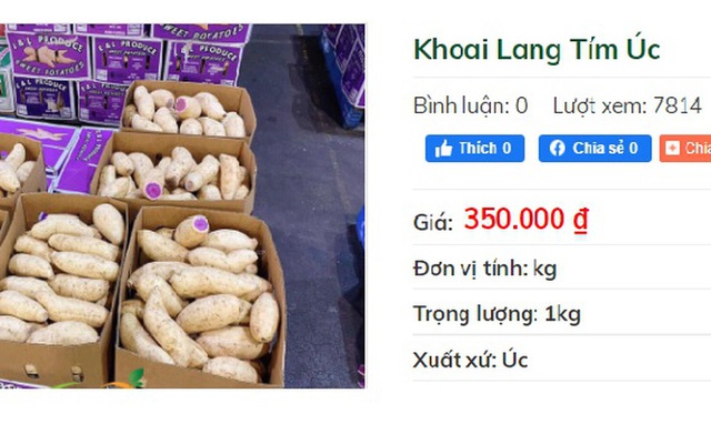  Khuyến mãi sâu, khoai lang tím Úc vẫn có giá 100.000 đồng/kg  - Ảnh 1.