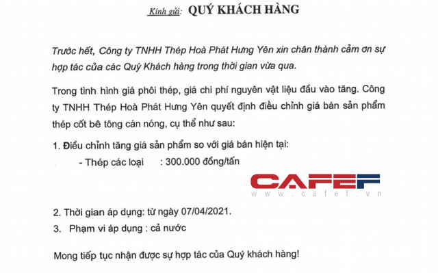 Giá Thép Hòa Phát Tháng 7/2020