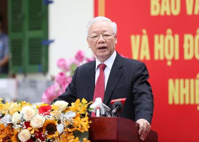  Những hình ảnh Tổng Bí thư Nguyễn Phú Trọng bỏ phiếu bầu cử  - Ảnh 8.