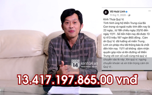 Clip NS Hoài Linh đích thân lên tiếng: 13,7 tỷ cả lãi và trừ khoản đã chi. Sự nghiệp 30 năm đánh đổi mười mấy tỷ, quý vị cho ý kiến thử là có nên không?