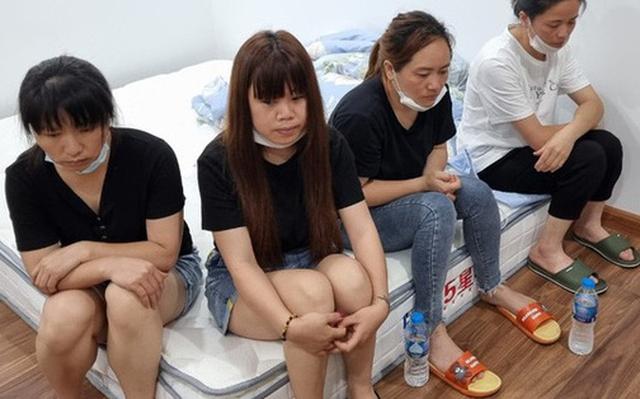 Nhóm đối tượng bị bắt giữ.