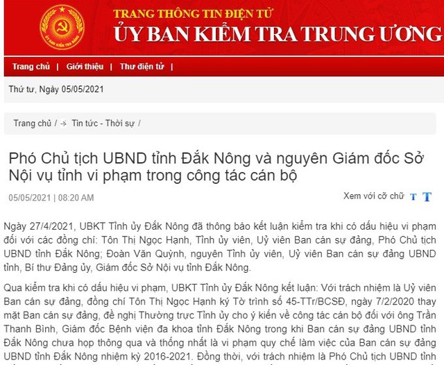 Phó Chủ tịch UBND tỉnh Đắk Nông Tôn Thị Ngọc Hạnh bị đề nghị kỷ luật - Ảnh 1.
