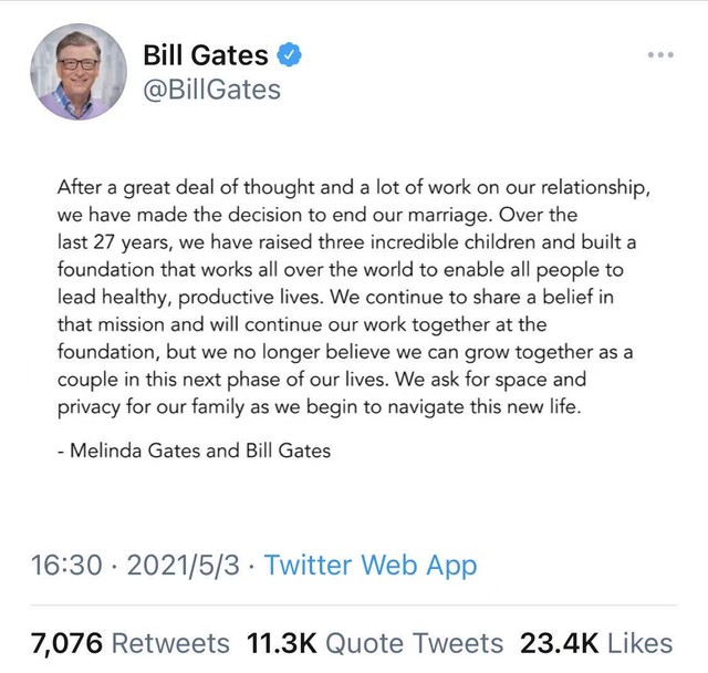 Cuộc phân ly của vợ chồng Bill Gates sau 27 năm: Nửa đời trước khiến người khác ngưỡng mộ, nửa đời sau khiến người khác kinh phục vì một điều duy nhất - Ảnh 1.