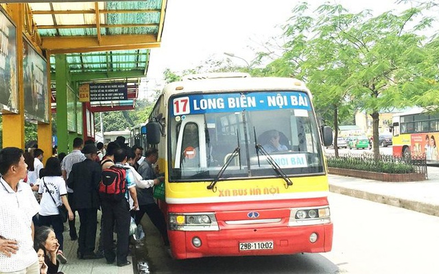 Một trong 6 tuyến buýt đi Nội Bài đang hoạt động của thành phố Hà Nội.