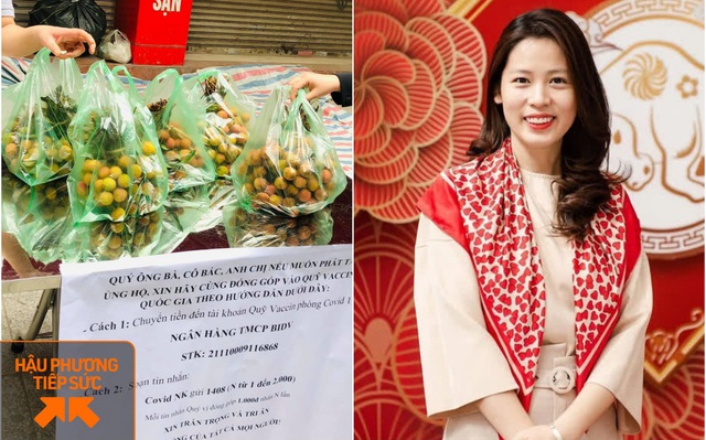 Người phụ nữ Hà Nội mua 2 tấn vải Bắc Giang để phát miễn phí, không nhận tiền ủng hộ mà hướng dẫn mọi người đóng góp cho Quỹ vaccine phòng Covid-19