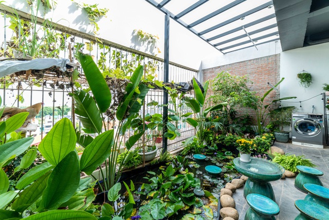 The 5-storey house of the Bat Trang couple, designed with 3 green balconies, but still invested 400 million for the 160m2 terrace - Photo 31.