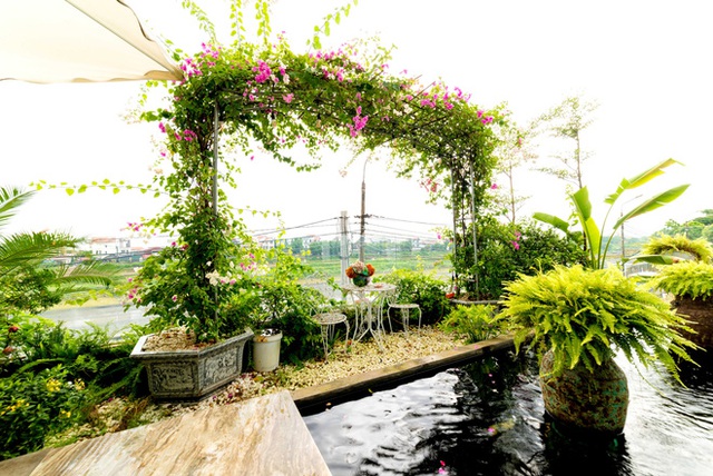 The 5-storey house of the Bat Trang couple, designed with 3 green balconies, but still invested 400 million for the 160m2 terrace - Photo 6.