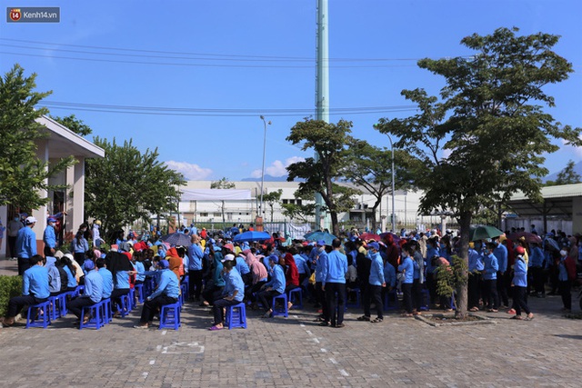 Hàng trăm công nhân ở Đà Nẵng chen chúc chờ lấy mẫu xét nghiệm sau khi công ty có ca dương tính SARS-CoV-2 - Ảnh 8.