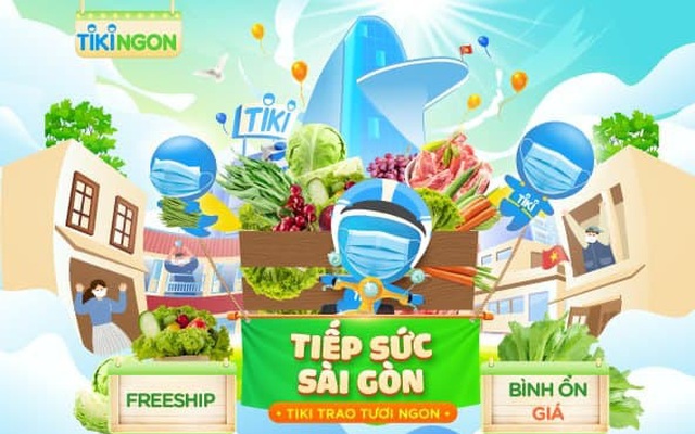 Tiki cung cấp nguồn thực phẩm giá bình ổn tiếp sức Sài Gòn