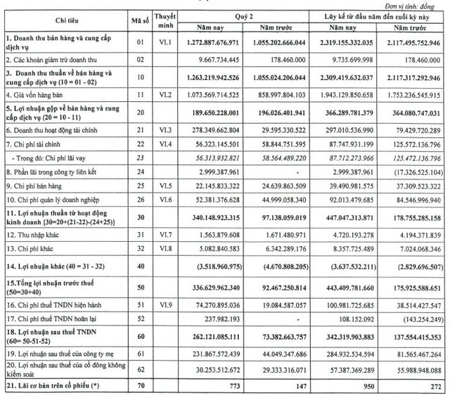 Nhờ khoản thu từ chuyển nhượng cổ phần, Idico (IDC) báo lãi quý 2 hơn 262 tỷ đồng, gấp 3,6 lần cùng kỳ 2020 - Ảnh 2.