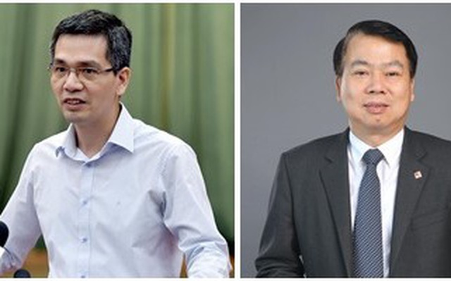 Hai tân Thứ trưởng Bộ Tài chính Võ Thành Hưng và Nguyễn Đức Chi (từ trái qua phải) ( Ảnh: VGP)