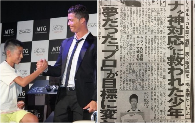 Chỉ bằng 1 lời nói chân thành, Cristiano Ronaldo đã thay đổi số phận của cậu bé Nhật Bản từng bị đám đông chế giễu: Đẳng cấp thực thụ của một ngôi sao lớn! - Ảnh 1.