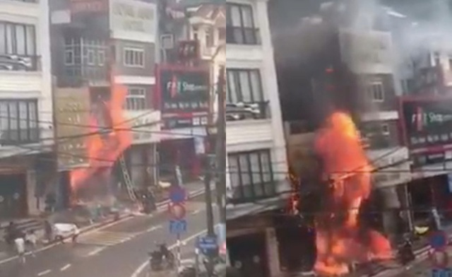 Sapa: Cháy nổ lớn ở cửa hàng bán gas, thiêu rụi cả nhà hàng xóm - Ảnh 1.
