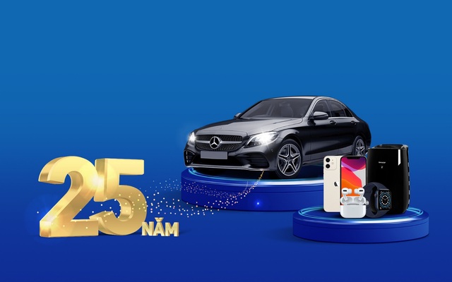 Cơ hội trúng 2 xe Mercedes và 100 giải thưởng hấp dẫn từ chương trình Mừng sinh nhật vàng – Vạn quà tri ân