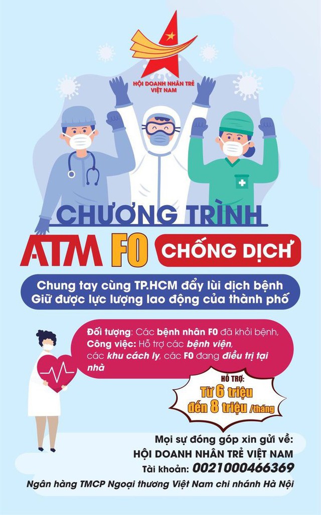  Hội Doanh nhân trẻ Việt Nam khởi động gây quỹ Chương trình ATM F0  - Ảnh 1.