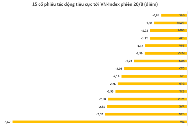 VN-Index giảm mạnh nhất trong hơn 1 tháng, vốn hóa HoSE bị “thổi bay” 171.000 tỷ đồng - Ảnh 2.