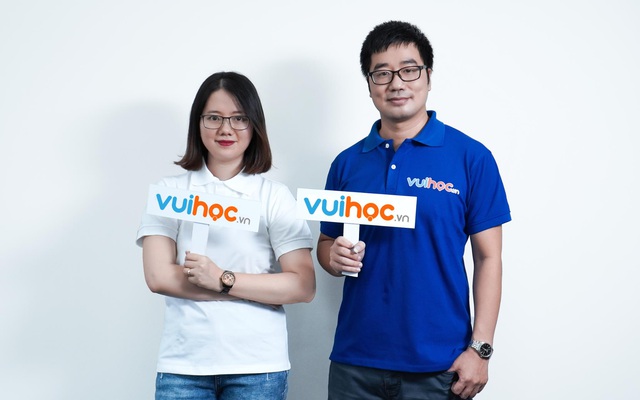 Hai nhà đồng sáng lập của VUIHOC: Ông Đỗ Ngọc Lâm – CEO và bà Đỗ Minh Thu – COO