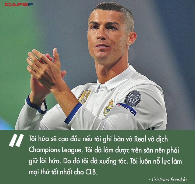 Đàn ông bản lĩnh phải quân tử nhất ngôn như Ronaldo, đã nói là làm: Thề không bao giờ gia nhập Man City, dám cạo đầu nếu vô địch, hứa ghi bàn tặng fan nhí ung thư - Ảnh 4.