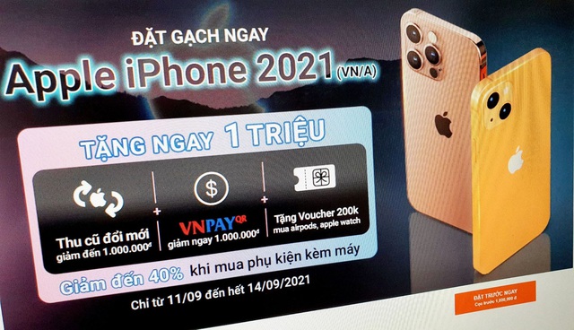 iPhone 13 chưa ra mắt nhưng cửa hàng bán lẻ tại Việt Nam đã cho người dùng đặt trước, dự kiến giao hàng vào tháng 10 - Ảnh 1.