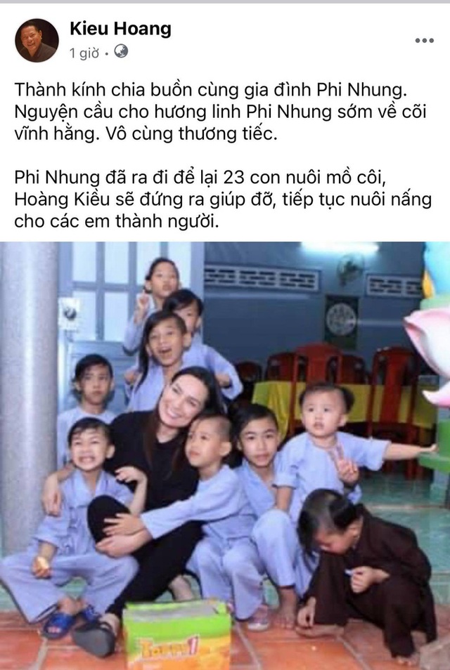 Tỷ phú Hoàng Kiều thông báo sẽ thay Phi Nhung nuôi 23 đứa trẻ mồ côi và khẳng định 1 điều chắc nịch!  - Ảnh 1.