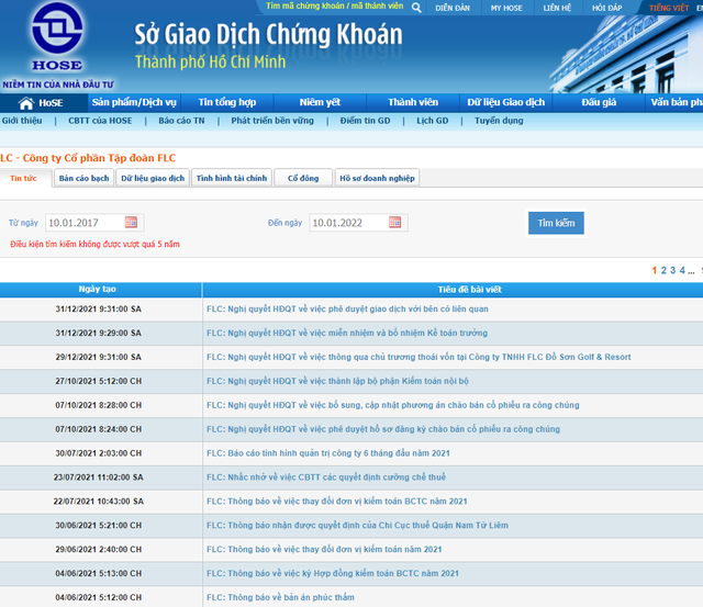 Thông tin ông Trịnh Văn Quyết đăng ký bán 175 triệu cổ phiếu FLC chưa được đăng tải trên HoSE, dù đã có văn bản từ 5/1 - Ảnh 1.