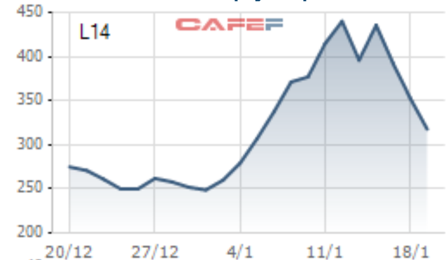 Lãi tăng 31,5 lần quý 4 nhưng thị giá cổ phiếu L14 lại mất 118.000 đồng chỉ trong 2 ngày - Ảnh 2.