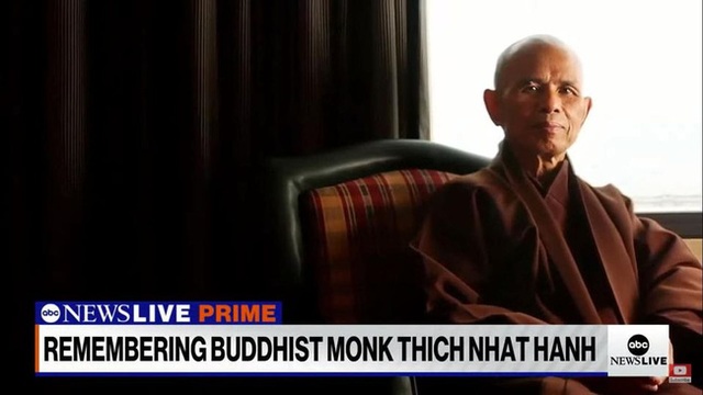 Đài truyền hình Mỹ tưởng nhớ Thiền sư Thích Nhất Hạnh trên bản tin giờ vàng, hàng loạt báo đài quốc tế ca ngợi sư thầy đáng kính - Ảnh 1.