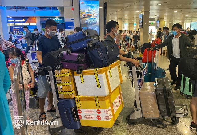  Ảnh, clip: Sân bay Tân Sơn Nhất nhộn nhịp người về quê đón Tết, hành khách rồng rắn xếp hàng dài check in - Ảnh 15.