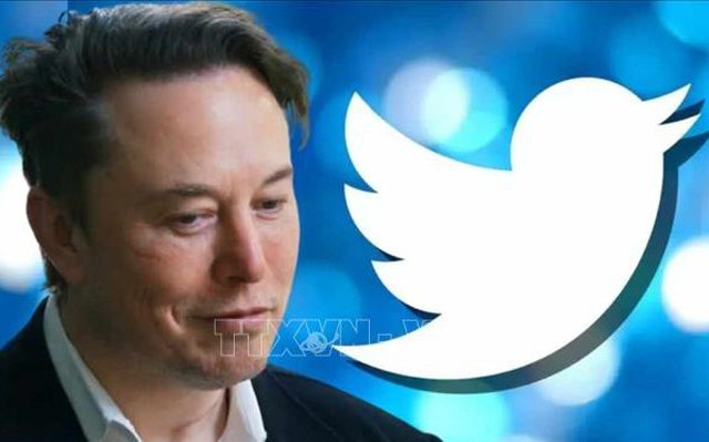 Tỷ phú Elon Musk và biểu tượng Twitter. Ảnh tư liệu: Mega/TTXVN