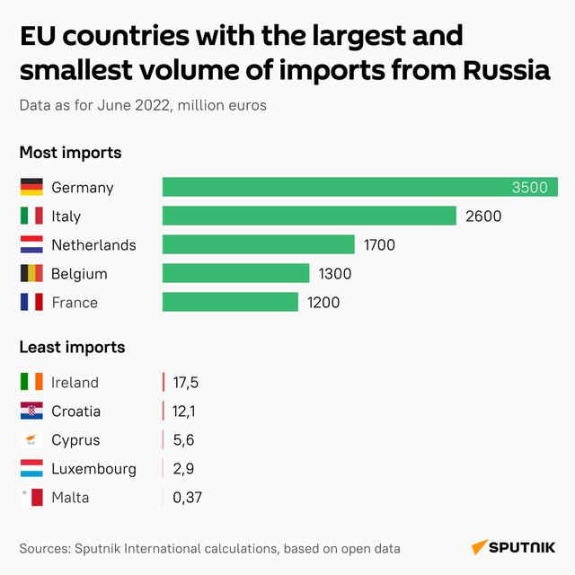 Gần một nửa thành viên EU tăng nhập khẩu hàng hóa Nga trong tháng 6 - Ảnh 1.