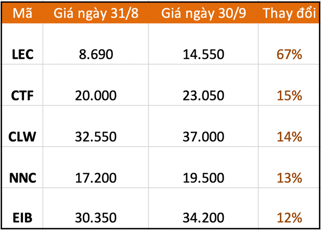 Một loạt cổ phiếu ngược dòng trong tháng thị trường giảm mạnh nhất từ đáy Covid, quán quân thuộc về một mã tăng 320% - Ảnh 1.