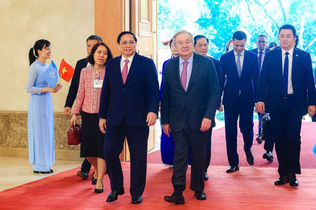 Những hình ảnh cuộc gặp của Thủ tướng Phạm Minh Chính và Tổng Thư ký Liên Hiệp Quốc - Ảnh 3.