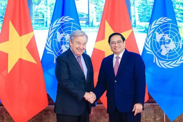 Những hình ảnh cuộc gặp của Thủ tướng Phạm Minh Chính và Tổng Thư ký Liên Hiệp Quốc - Ảnh 5.